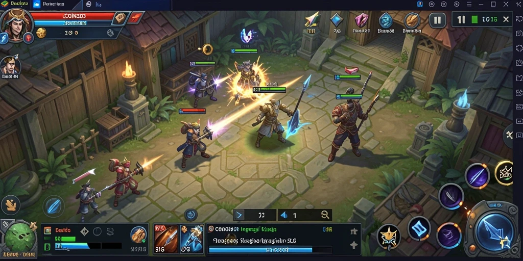 Tampilan gameplay menegangkan dalam COIN303, strategi dan pertempuran seru.