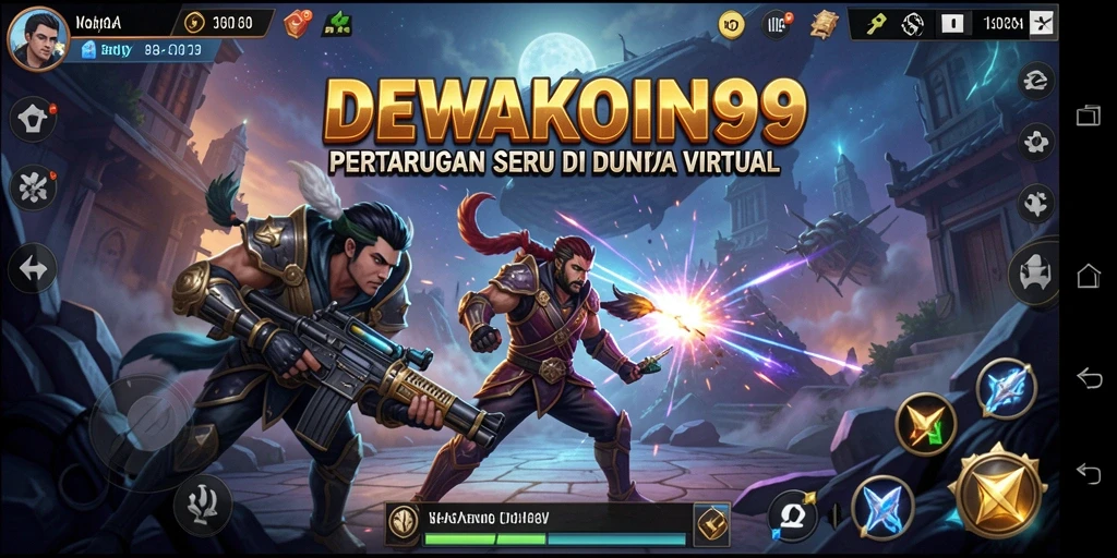Gameplay seru DEWAKOIN99 yang penuh aksi pertarungan.