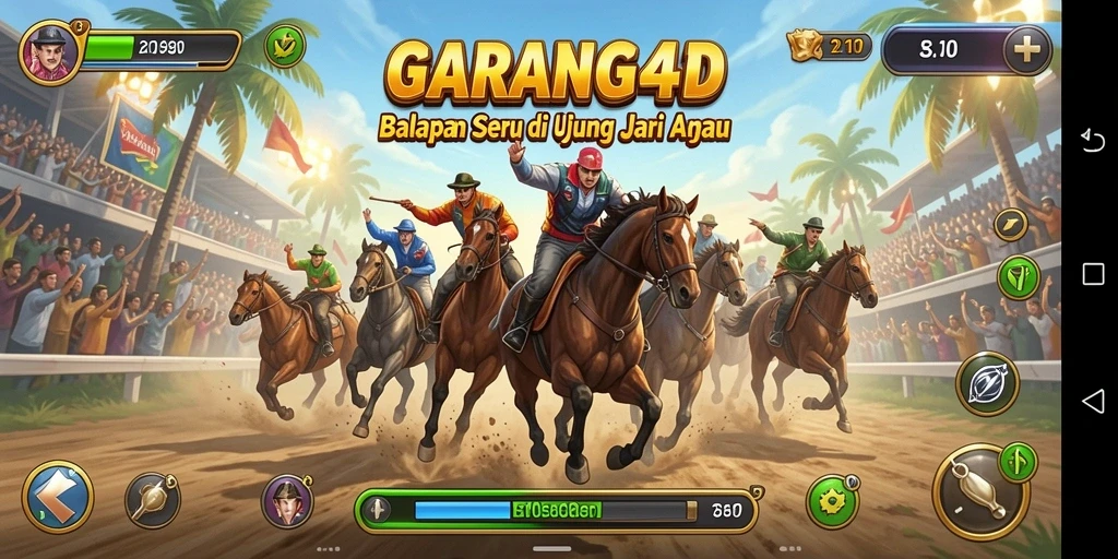 Screenshot dari gameplay GARANG4D menampilkan aksi balapan yang seru.