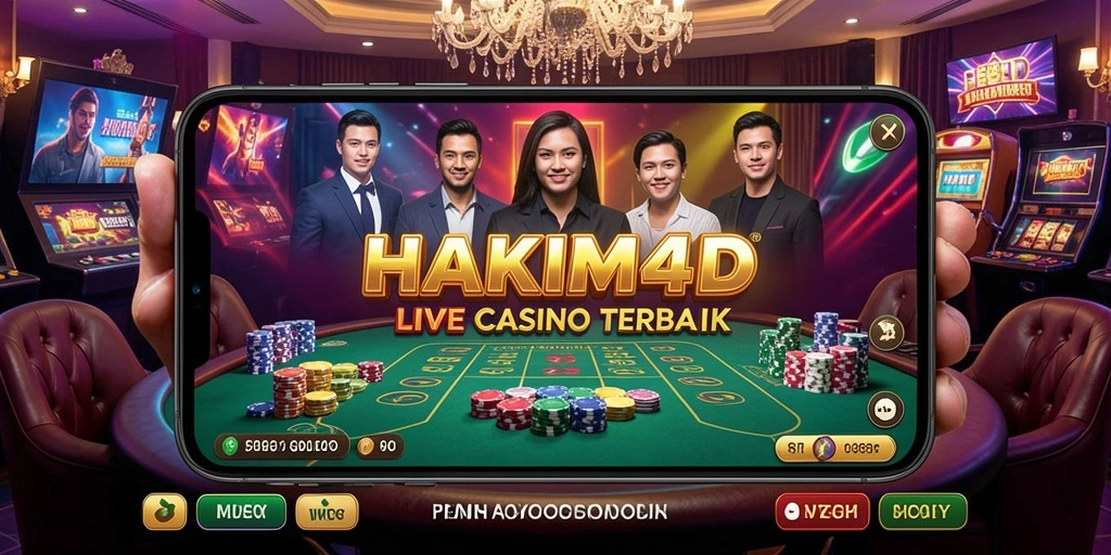Screenshot gameplay HAKIM4D menampilkan dealer langsung dan suasana permainan yang mendebarkan.