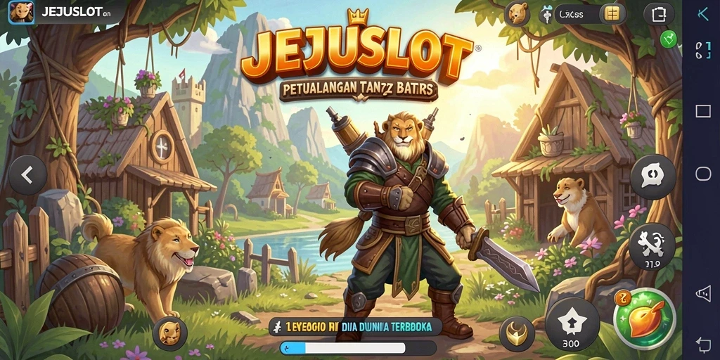 Screenshot gameplay JEJUSLOT yang menunjukkan dunia terbuka yang luas.