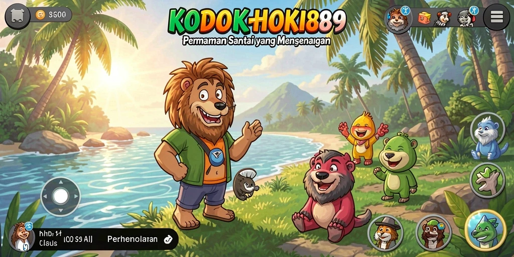 Tampilan gameplay KODOKHOKI889 yang menarik dan ceria.
