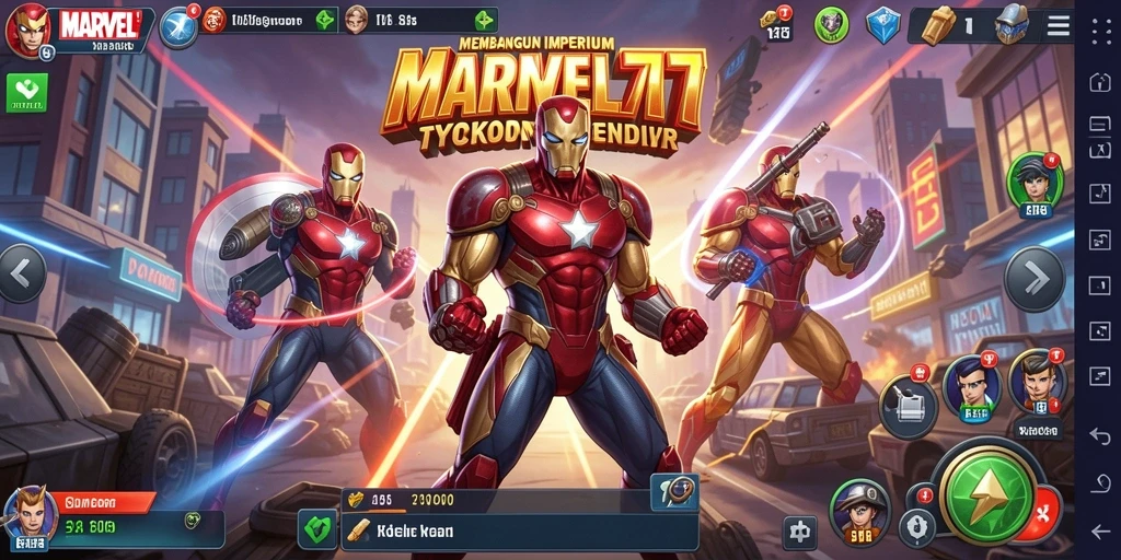 Screenshot gameplay MARVEL77 menunjukkan keseruan bermain Tycoon.