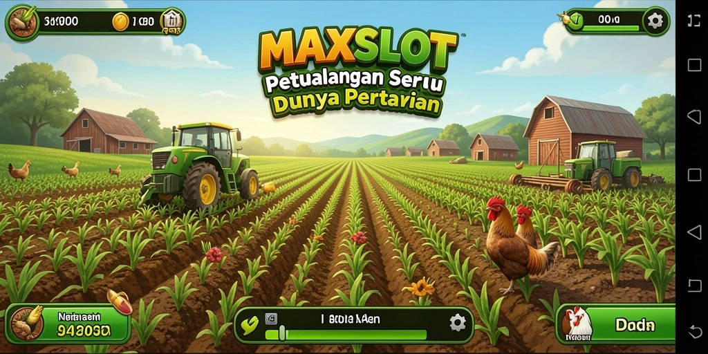 Gameplay seru di MAXSLOT yang menunjukkan aktivitas pertanian.