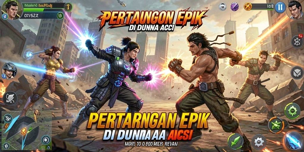 Tangkapan layar N06 memperlihatkan aksi seru dalam pertarungan mendebarkan.