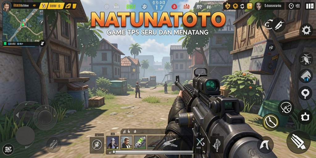 Screenshot menunjukkan aksi seru dalam gameplay TPS NATUNATOTO.