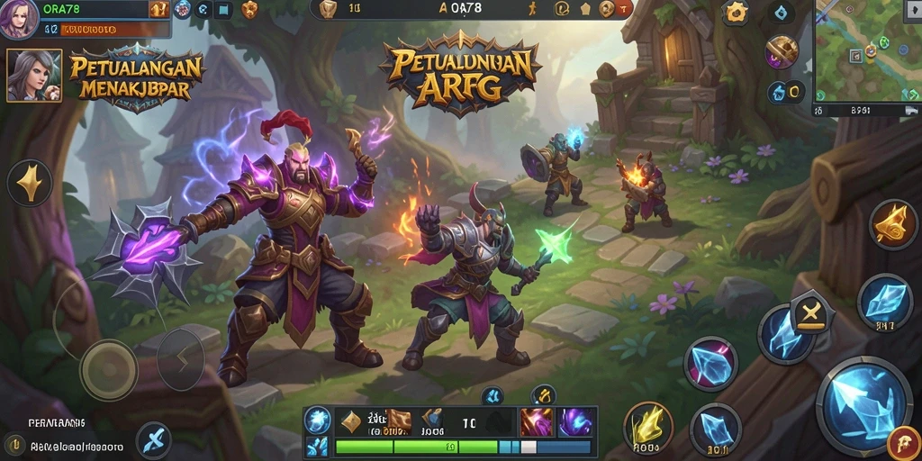 Tampilan gameplay mendebarkan dari ORA78 yang menunjukkan pertarungan ARPG.