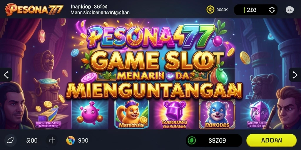 Tampilan gameplay PESONA77 yang mendebarkan dan penuh warna.