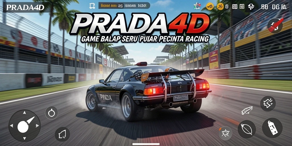 Tampilan gameplay mendebarkan dari game balap PRADA4D.