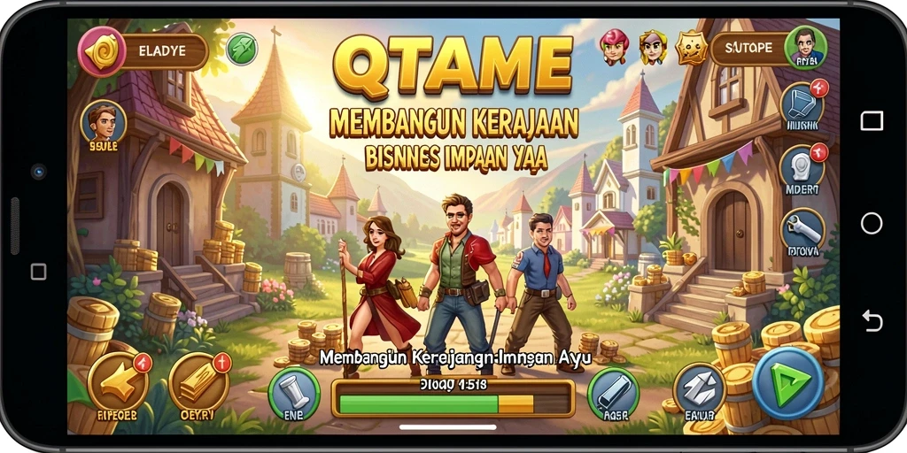 Screenshot gameplay QTGAME yang menggambarkan strategi Tycoon yang mendalam.
