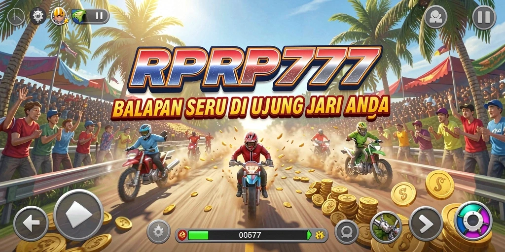 Tampilan menarik dari gameplay balapan RPRP777 yang mendebarkan.