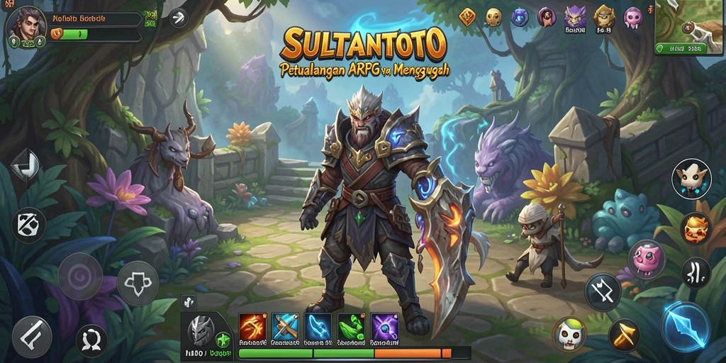 Gameplay mendebarkan dalam SULTANTOTO yang menampilkan pertarungan seru.