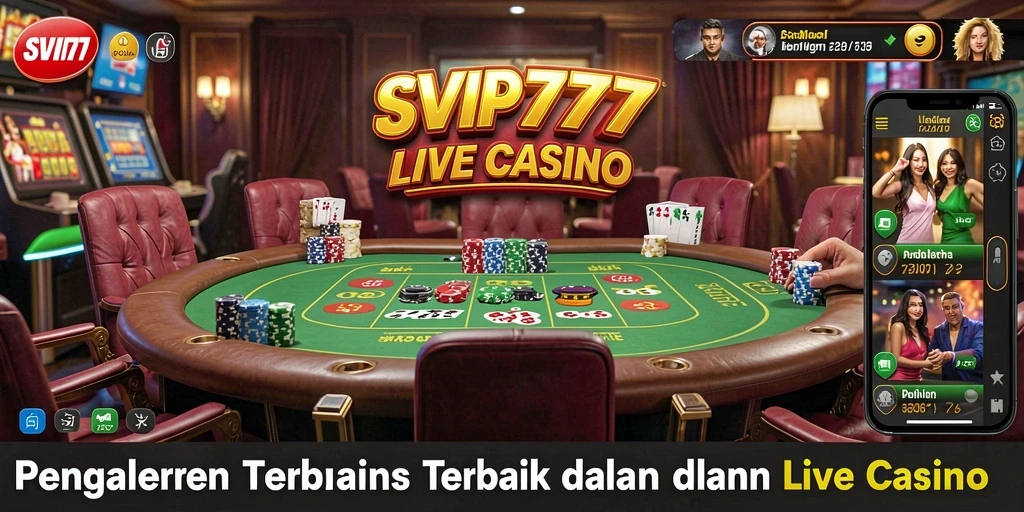 Screenshot gameplay SVIP777 menampilkan suasana Live Casino yang mendebarkan.