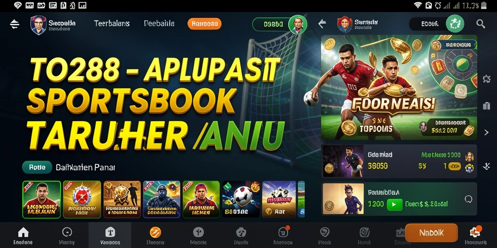Tampilan utama gameplay Sportsbook yang mendebarkan di TO288.