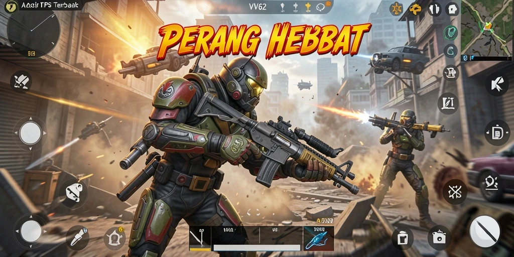 Screenshot gameplay VV62 menunjukkan aksi mendebarkan dalam TPS.